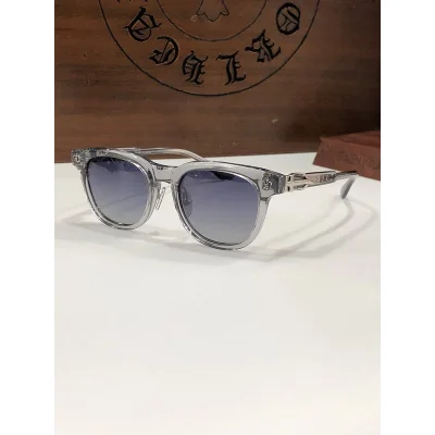 Солнцезащитные очки Chrome Hearts Temples Decorated By Patterns And Frame Decorated By Logo "Gray" фото № 3