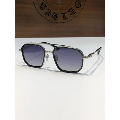 Солнцезащитные очки Chrome Hearts Frame With Ornament "Black/Blue" фото № 2