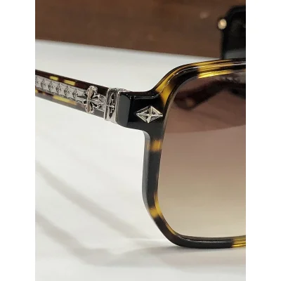 Солнцезащитные очки Chrome Hearts Decorated By Small Logo "Brown/Yellow" фото № 2