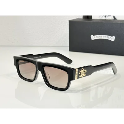 Солнцезащитные очки Chrome Hearts Temples With Big Logo "Brown" фото № 2