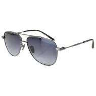 Солнцезащитные очки Chrome Hearts Temples Decorated By Patterns "Black/Silver"