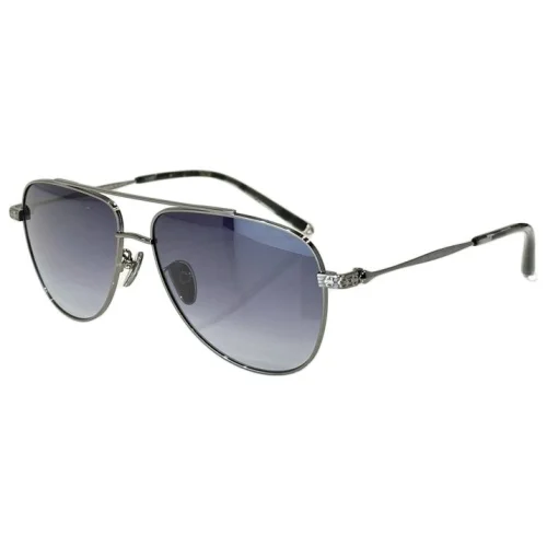 Солнцезащитные очки Chrome Hearts Temples Decorated By Patterns "Black/Silver"