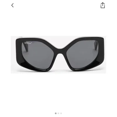 Солнцезащитные очки Off White Colorful Frames And Wide Temples With Logo Name "Black" фото № 3