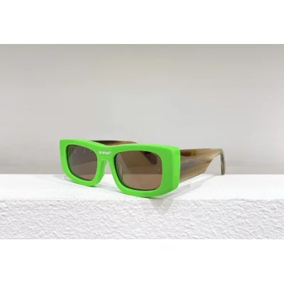 Солнцезащитные очки Off White Colorful Frame And Wide Temples "Green" фото № 2