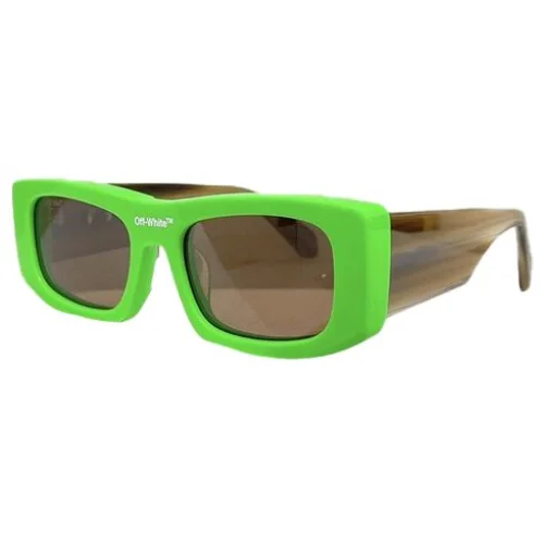 Солнцезащитные очки Off White Colorful Frame And Wide Temples "Green"