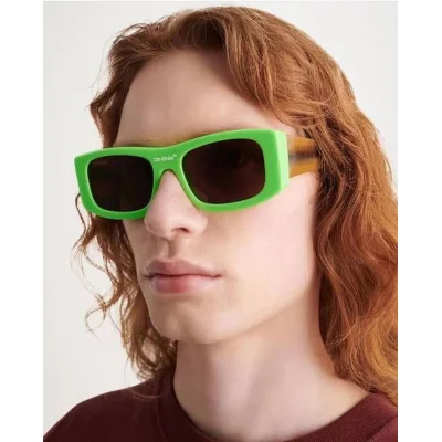 Солнцезащитные очки Off White Colorful Frame And Wide Temples "Green" фото № 6