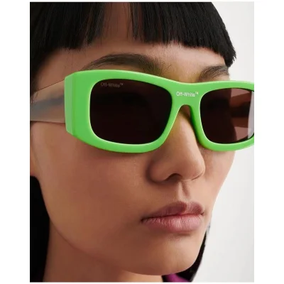 Солнцезащитные очки Off White Colorful Frame And Wide Temples "Green" фото № 7