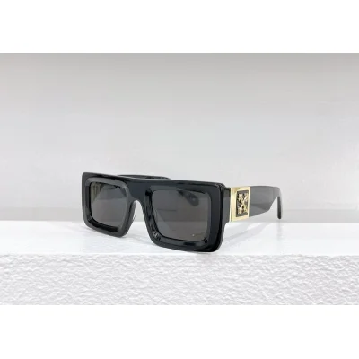 Солнцезащитные очки Off White Big Logo On Temples "Black" фото № 2