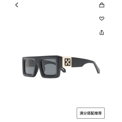 Солнцезащитные очки Off White Big Logo On Temples "Black" фото № 4