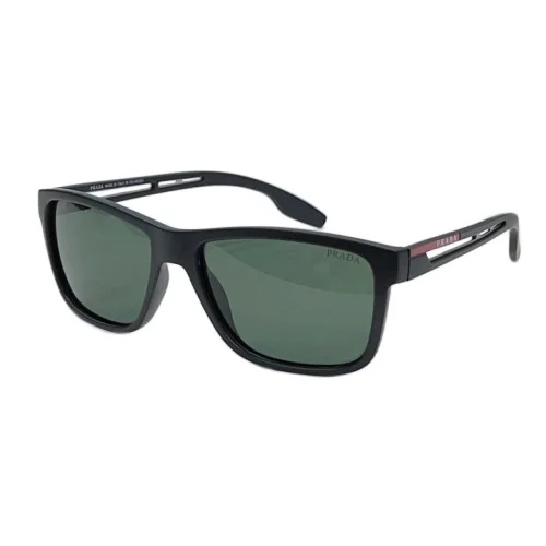Солнцезащитные очки Prada Temples With White Stripe "Black/Green"