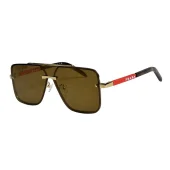 Солнцезащитные очки Prada Frame With Red Rectangle And Logo "Brown/Gold"