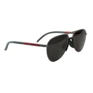 Солнцезащитные очки Prada Thin Frame With Gold Logo Inscription "Gray/Black"