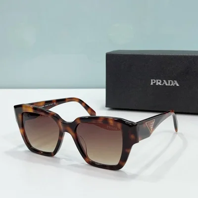 Солнцезащитные очки Prada Hexagon Shaped "Brown" фото № 2