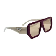 Солнцезащитные очки Prada Hexagon Form Frame With Silver Logo Side "Red"