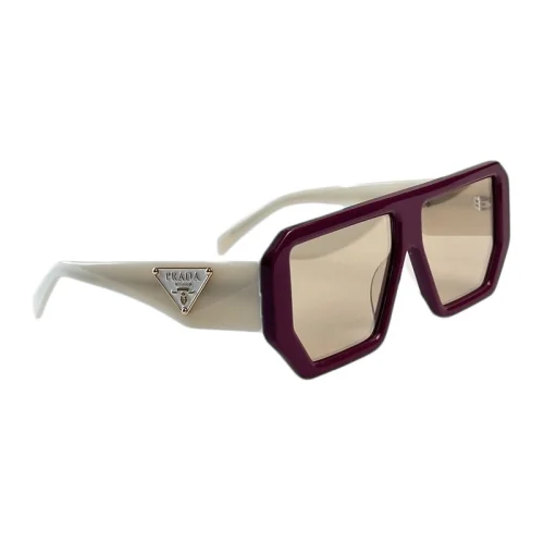 Солнцезащитные очки Prada Hexagon Form Frame With Silver Logo Side "Red"