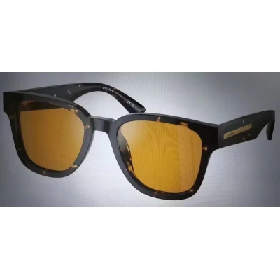 Солнцезащитные очки Prada Frame Decorated By Figure With Logo "Brown/Yellow" фото № 2