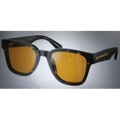 Солнцезащитные очки Prada Frame Decorated By Figure With Logo "Brown/Yellow" фото № 3