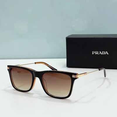 Солнцезащитные очки Prada Square Frame With Thin Temples "Brown" фото № 2 Солнцезащитные очки Prada Square Frame With Thin Temples "Brown" фото № 2
