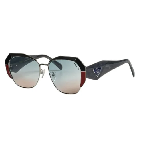 Солнцезащитные очки Prada Frame With Colorful Segments "Gray"