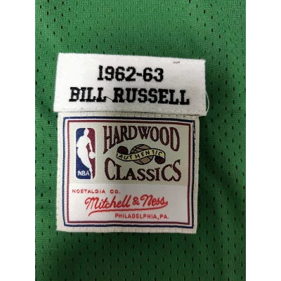Баскетбольная Джерси NBA Boston Celtics №6 Bill Russell "Green" фото № 3