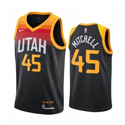Баскетбольная Джерси Nike Utah Jazz 20-21 №45 Donovan Mitchell "Black" фото № 2