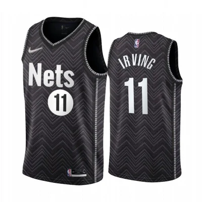 Баскетбольная Джерси Nike Brooklyn Nets 21 №11 Kyrie Irving "Black" фото № 2