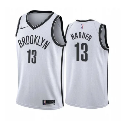 Баскетбольная Джерси Nike Brooklyn Nets 21 №13 James Harden "White" фото № 2
