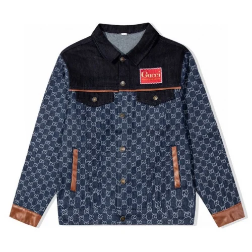 Джинсовая Куртка Gucci With Red Logo Patch "Blue"
