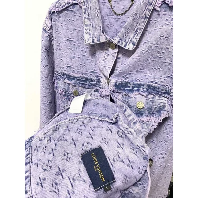 Джинсовая Куртка Louis Vuitton Grunge Style "Lilac/Blue" фото № 2