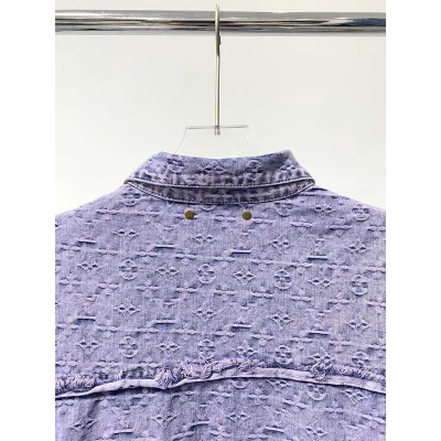 Джинсовая Куртка Louis Vuitton Grunge Style "Lilac/Blue" фото № 6