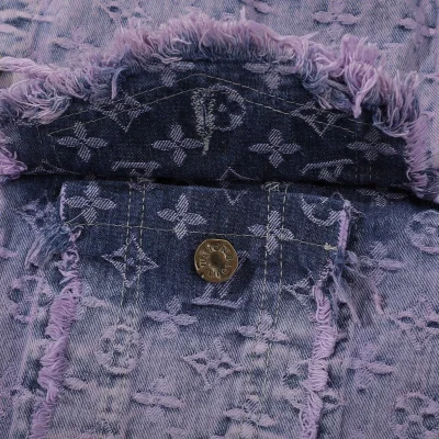 Джинсовая Куртка Louis Vuitton Grunge Style "Lilac/Blue" фото № 7