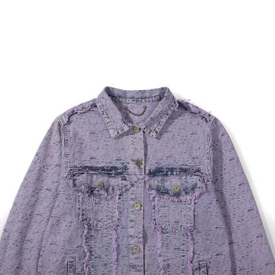 Джинсовая Куртка Louis Vuitton Grunge Style "Lilac/Blue" фото № 8