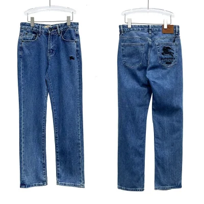 Джинсы Burberry Horseman Embroidery "Blue" фото № 2