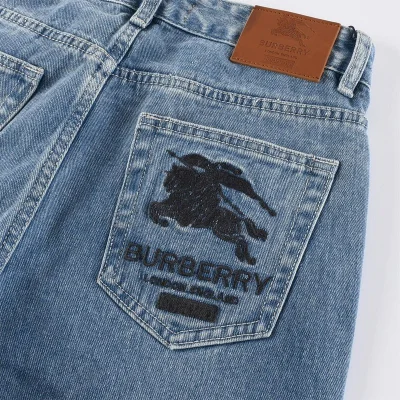 Джинсы Burberry Horseman Embroidery "Blue" фото № 4