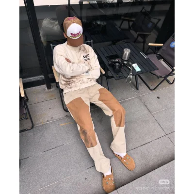 Джинсы Carhartt WIP Double Knee Work "Brown" фото № 6