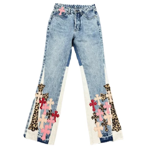 Джинсы Gallery Dept x Chrome Hearts Cross Colors "Denim"