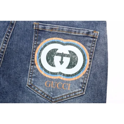 Джинсы Gucci With Logo Print On The Pocket "Blue" фото № 4