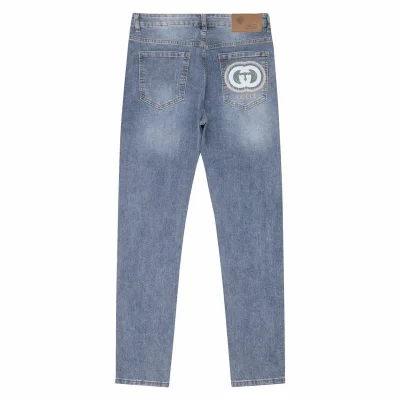 Джинсы Gucci With Logo Print On The Pocket "Blue" фото № 6