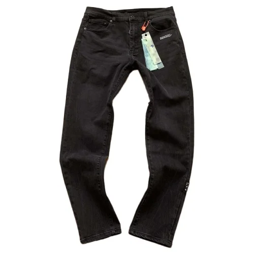 Джинсы Off White With A White Inscription From The Designer "Black"