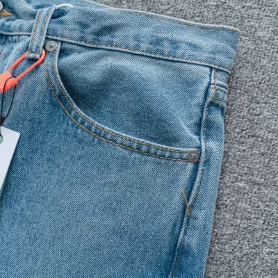 Джинсы Off White With Paper Clip Slider "Blue" фото № 3