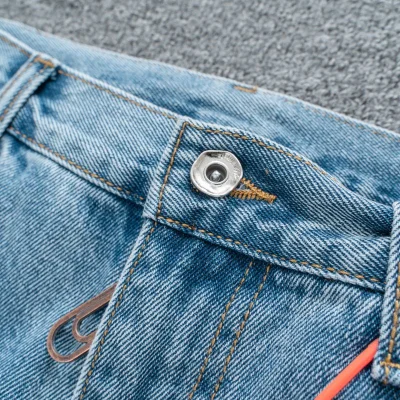 Джинсы Off White With Paper Clip Slider "Blue" фото № 4