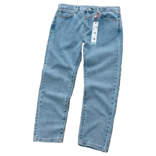 Джинсы Off White With Paper Clip Slider "Blue"