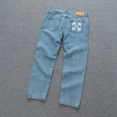 Джинсы Off White With Paper Clip Slider "Blue" фото № 8