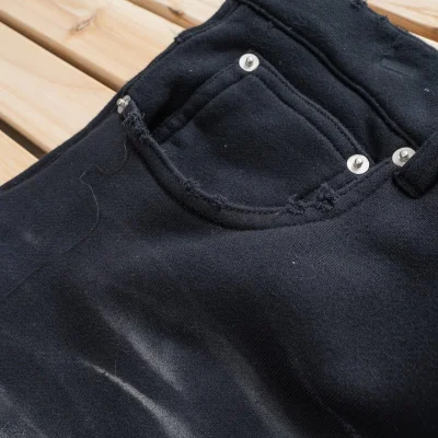 Джинсы Project G/R Scratched Gachins "Black" фото № 3