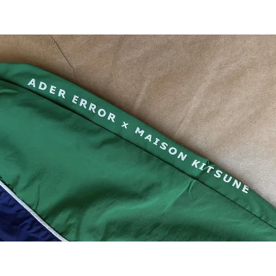 Штаны ADER Error X Maison Kitsune "Blue/Green" фото № 2