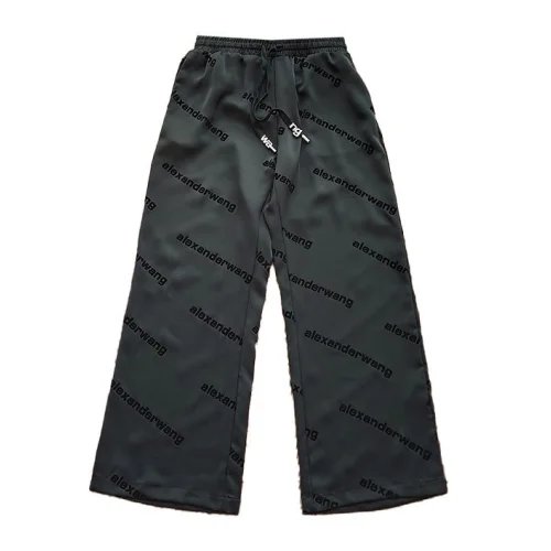 Штаны Alexander Wang Print Inscription "Black"