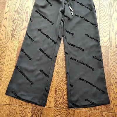 Штаны Alexander Wang Print Inscription "Black" фото № 5