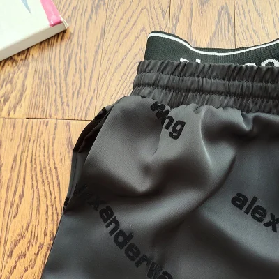 Штаны Alexander Wang Print Inscription "Black" фото № 6