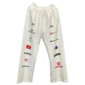 Штаны Balenciaga With Logos "White"