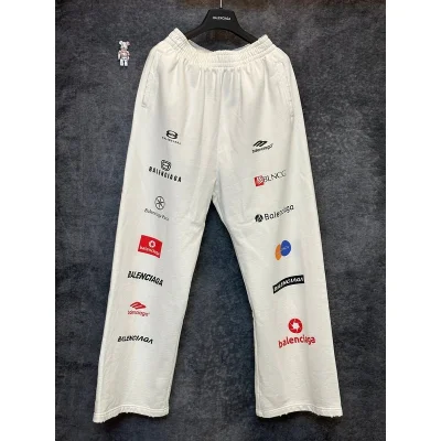 Штаны Balenciaga With Logos "White" фото № 7 Штаны Balenciaga With Logos "White" фото № 7